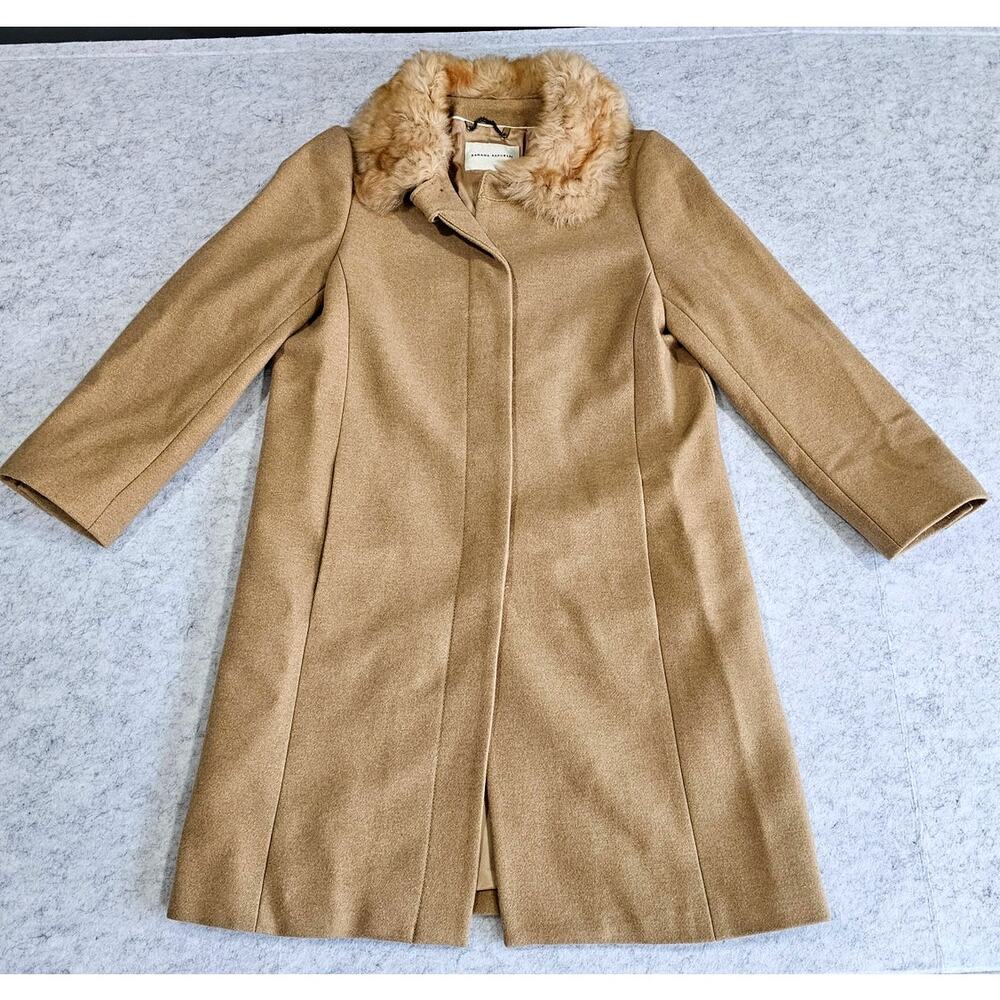 Banana Republic Dyed Italian Shearling Wool Jacket Coat, Front Pockets, Sz L - Picture 1 of 13